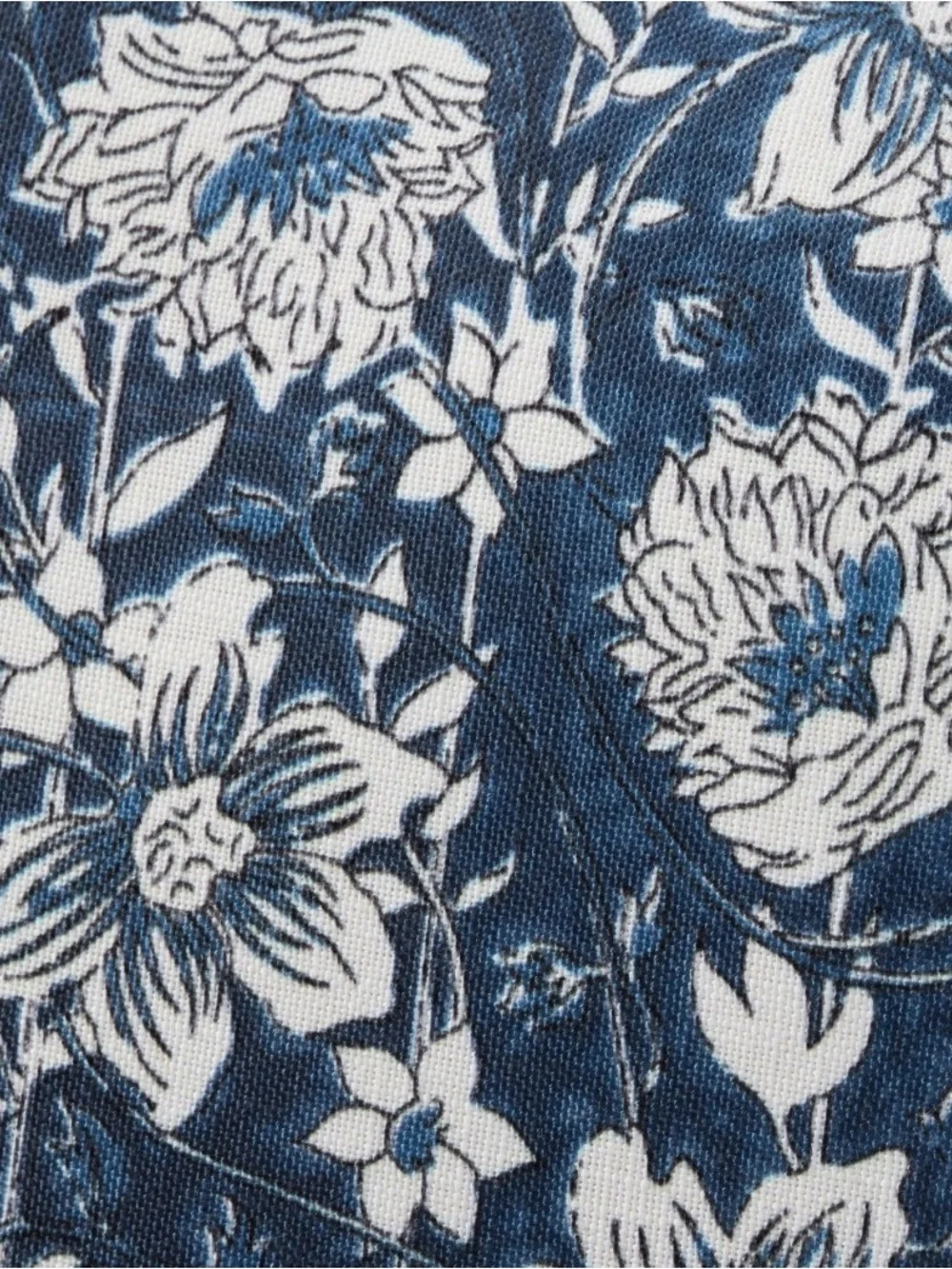 Pottery Barn Ishani Outdoor Lumbar Pillow, Blue Multi Floral